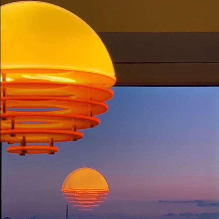 Yono Pendant Light Vintage Sunsets Bauhaus Glass Indoor Living Room