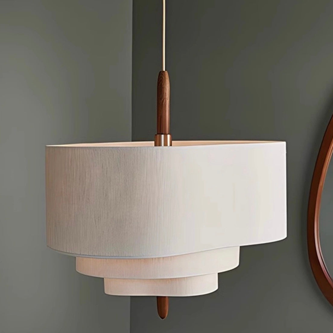 Nexa Pendant Light Scandinavian Natural Wood Cloth Living Room Bedroom