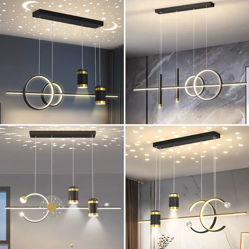 Elys Pendant Light Modern Linear Metal Bedroom Living Room