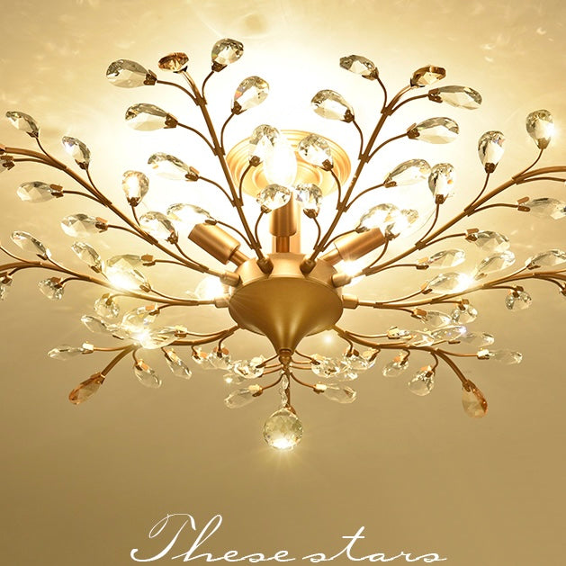 Aura Chandelier Vintage Elegant Crystal Bedroom Living Room