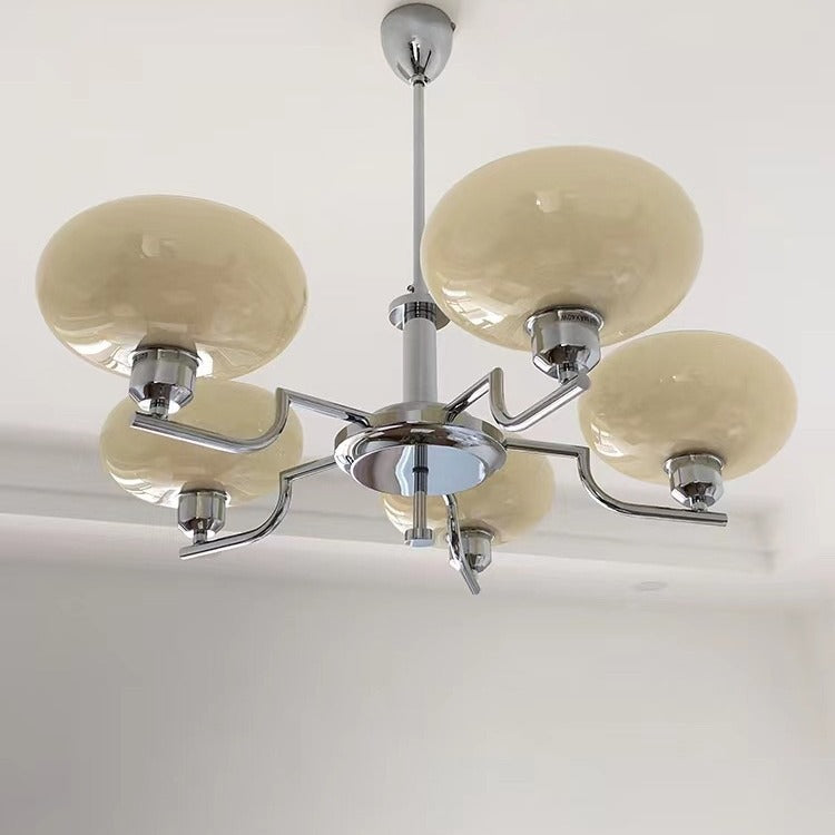 Halo Chandelier Bauhaus Simplicity Cream Metal Living Room Bedroom