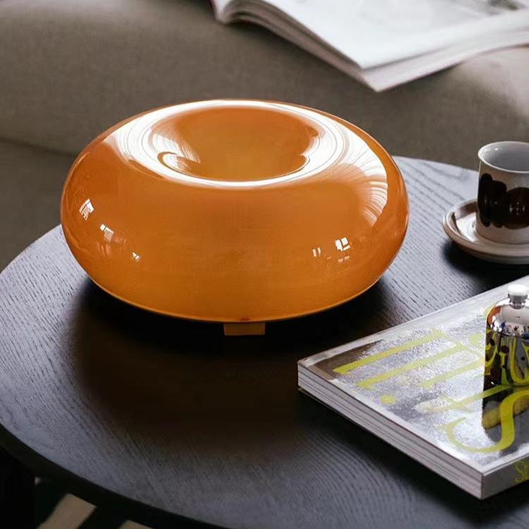 Halo Table Lamp Doughnut Modern Round Glass Living Room