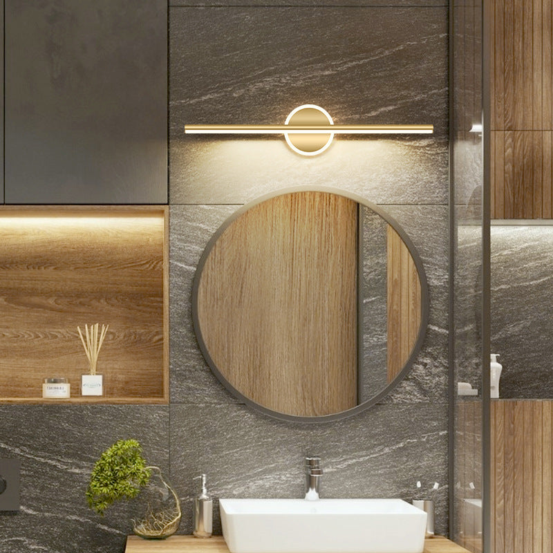Elys Wall Lamp Modern Minimalist Linear Gold Metal Bedroom Living Room