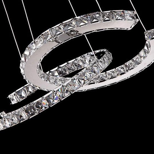 Elys Pendant Light Luxurious Ornate Crystal Metal Amber Transparent Living Room Bedroom
