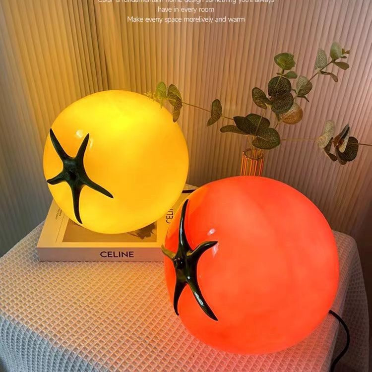 Yono Table Lamp Modern Tomato LED Glass Bedroom