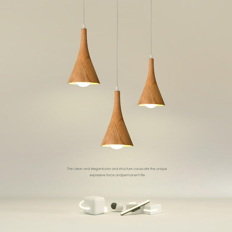 Mode Pendant Light Modern Wabi-Sabi Indoor Wood Living Room
