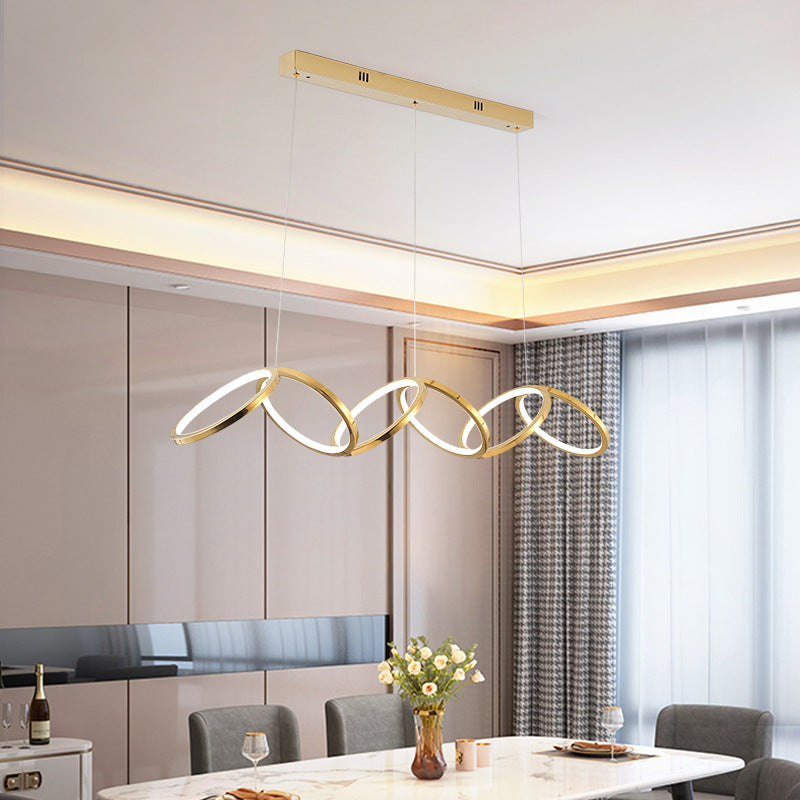 Elys Pendant Light Luxury Modern Metal Acrylic Living Room Bedroom