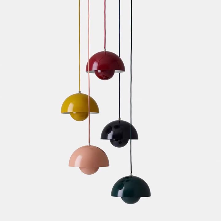 Halo Pendant Light Danish Pod Modern Simple Metal Bedroom Bar