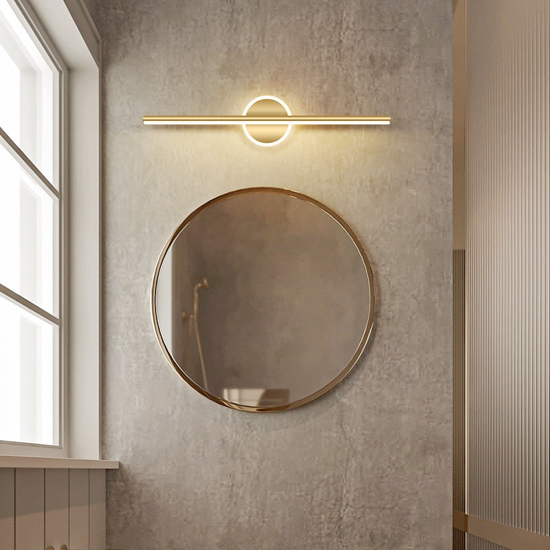Elys Wall Lamp Modern Minimalist Linear Gold Metal Bedroom Living Room