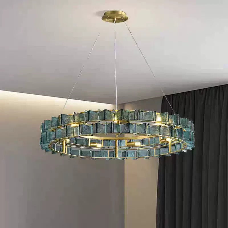 Mode Chandelier Vintage Luxury Glass Metal Living Room Bedroom