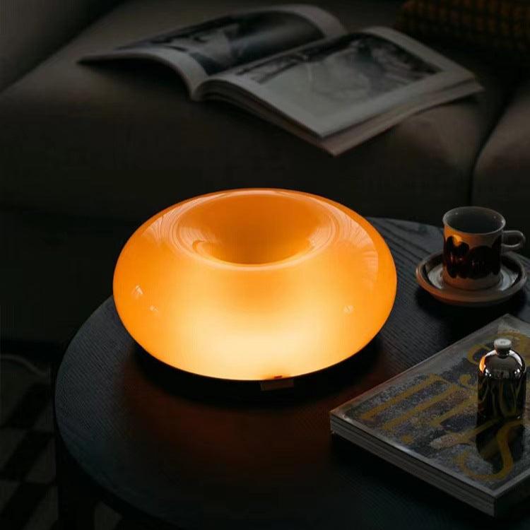 Halo Table Lamp Doughnut Modern Round Glass Living Room