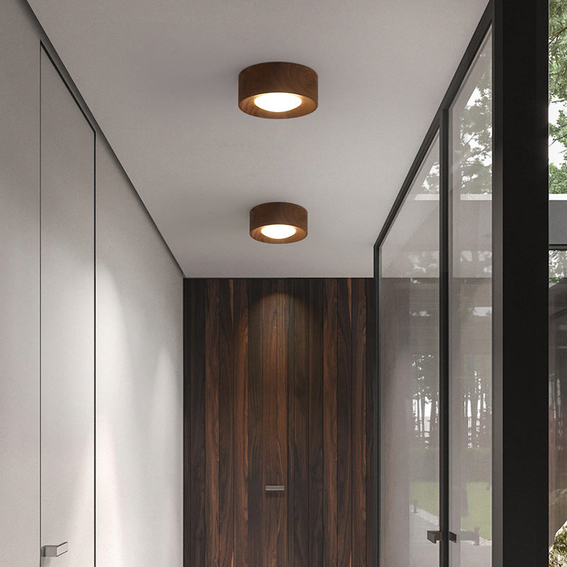 Mode Ceiling Light Vintage Embedded Walnut Living Room Pathway