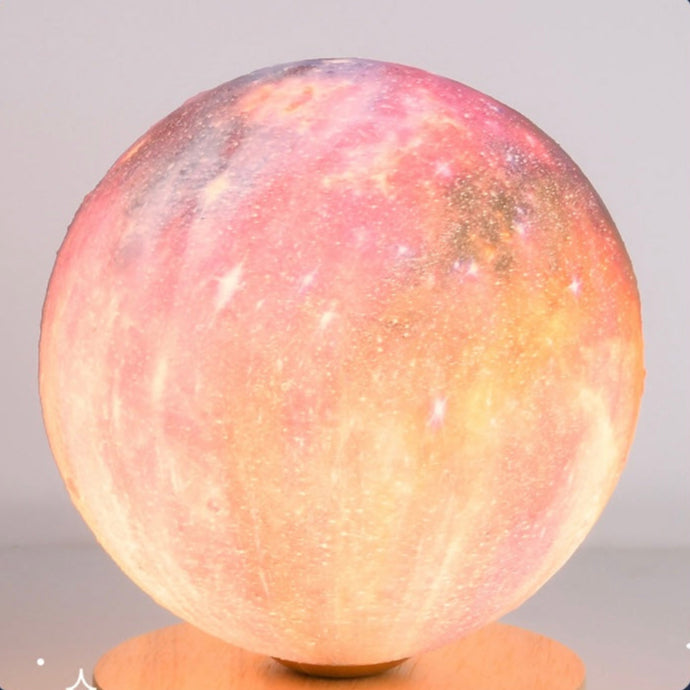 Yono Table Lamp Moon Shape Modern Metal Wood Bedroom Children Room
