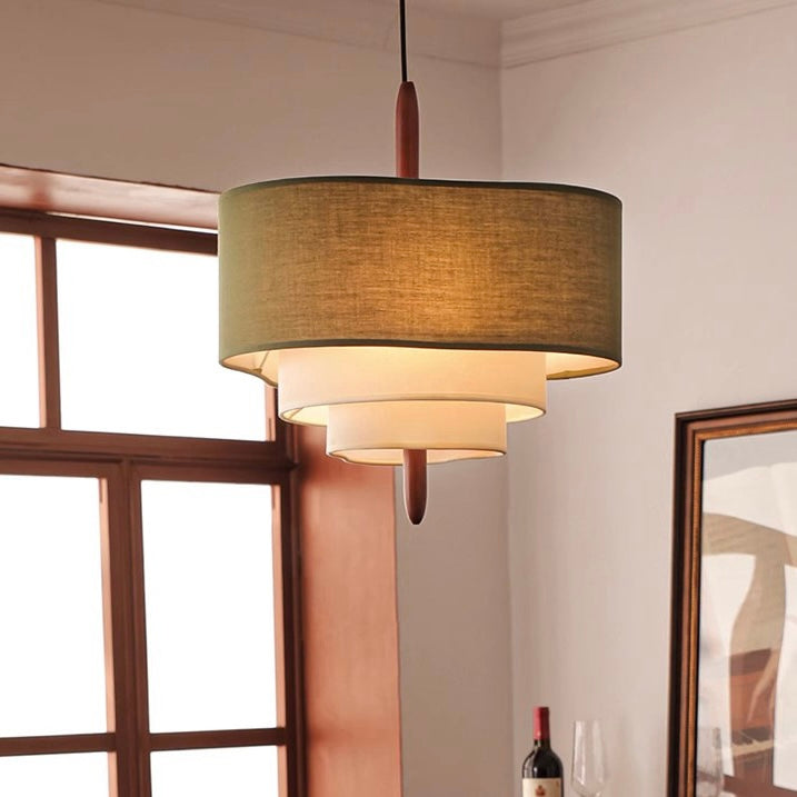 Nexa Pendant Light Scandinavian Natural Wood Cloth Living Room Bedroom