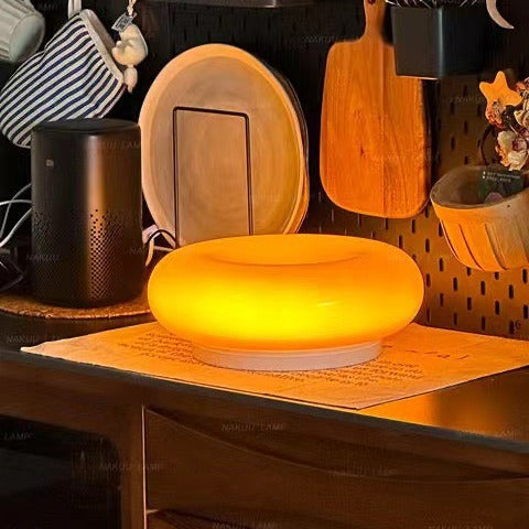 Halo Table Lamp Doughnut Modern Round Glass Living Room