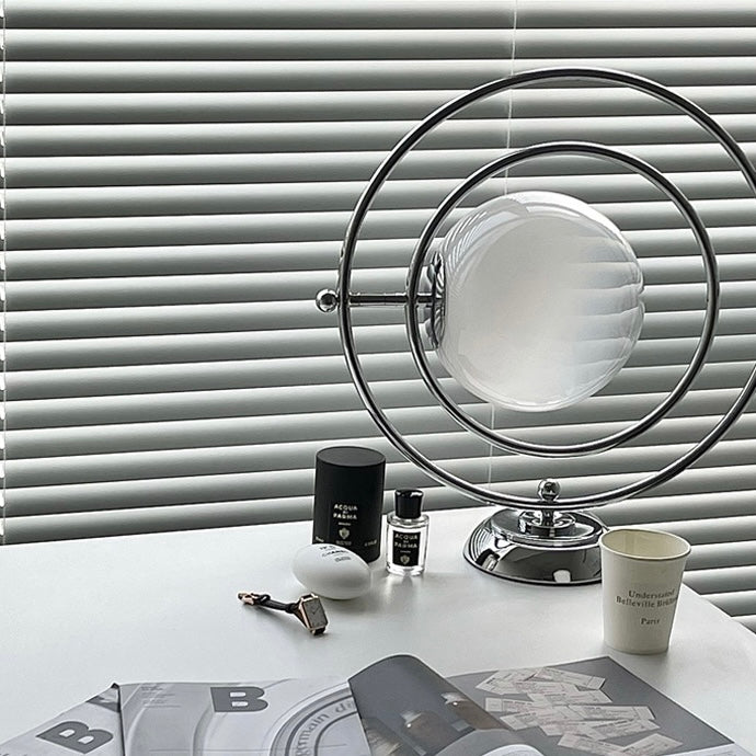 Yono Table Lamp Vintage Art Round Shade Indoor Glass Bedroom
