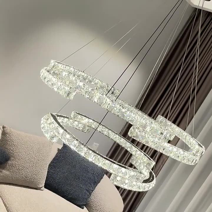 Aura Chandelier Luxury Elegant Crystal Living Room Bedroom