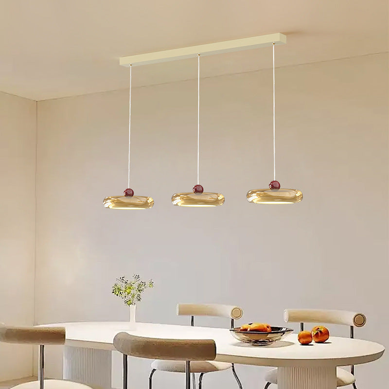 Yono Pendant Light Modern Creamy Style Line Acrylic Glass Living Room