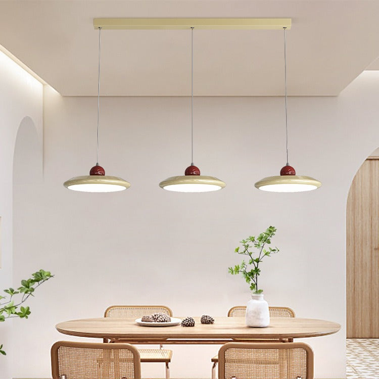 Yono Pendant Light Modern Simplicity 3 Head Cream Style Acrylic Living Room