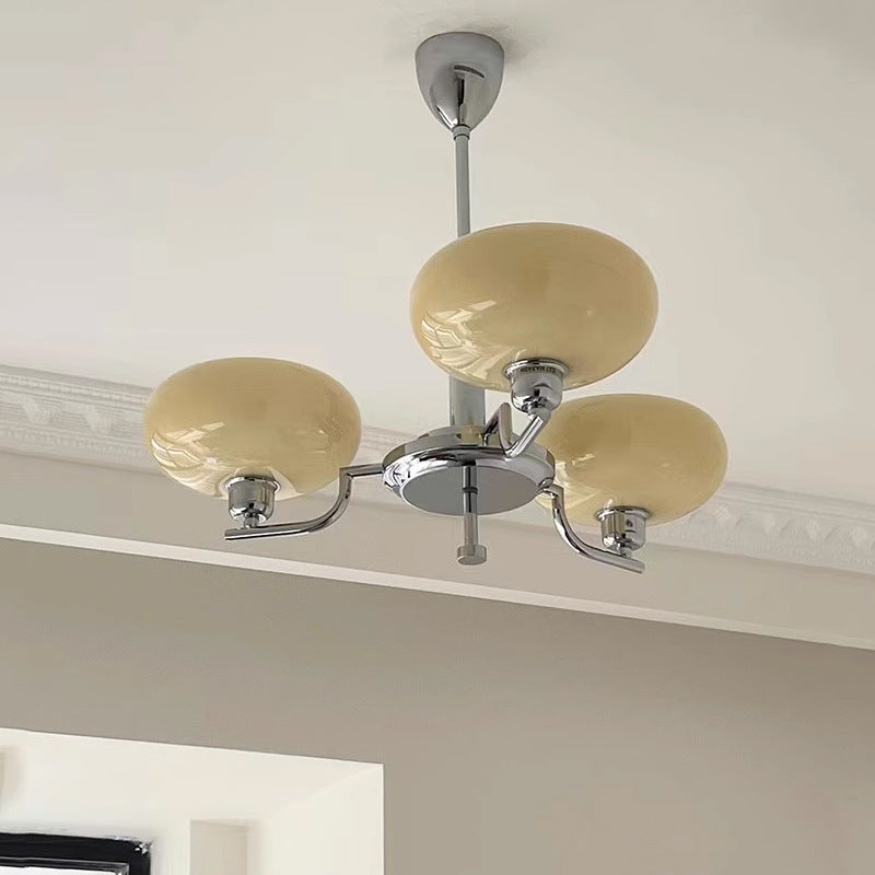 Halo Chandelier Bauhaus Simplicity Cream Metal Living Room Bedroom