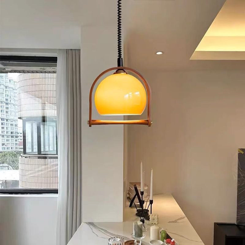 Mode Pendant Light Modern Telescoping Adjust Wood Living Room