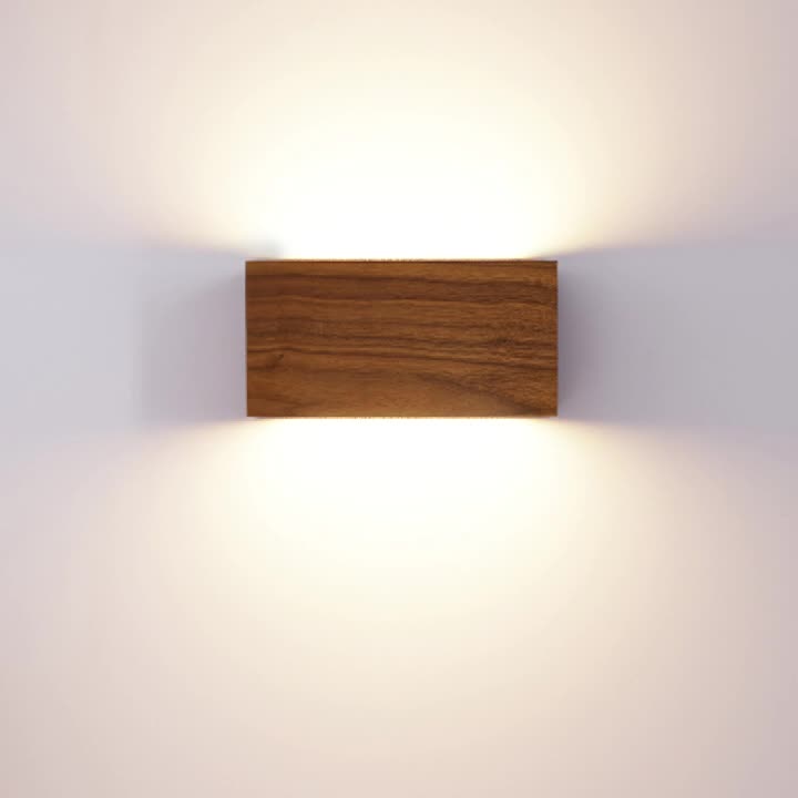 Mode Wall Lamp Simple Vintage Walnut Wood Living Room Bedroom