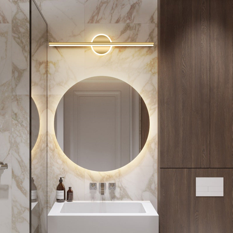 Elys Wall Lamp Modern Minimalist Linear Gold Metal Bedroom Living Room