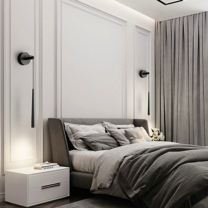 Mode Wall Lamp Modern Linear Gold Black Metal Living Room Bedroom