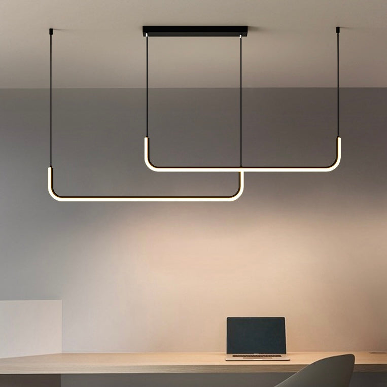 Elys Pendant Light Modern Linear Classic Metal Living Room Bedroom