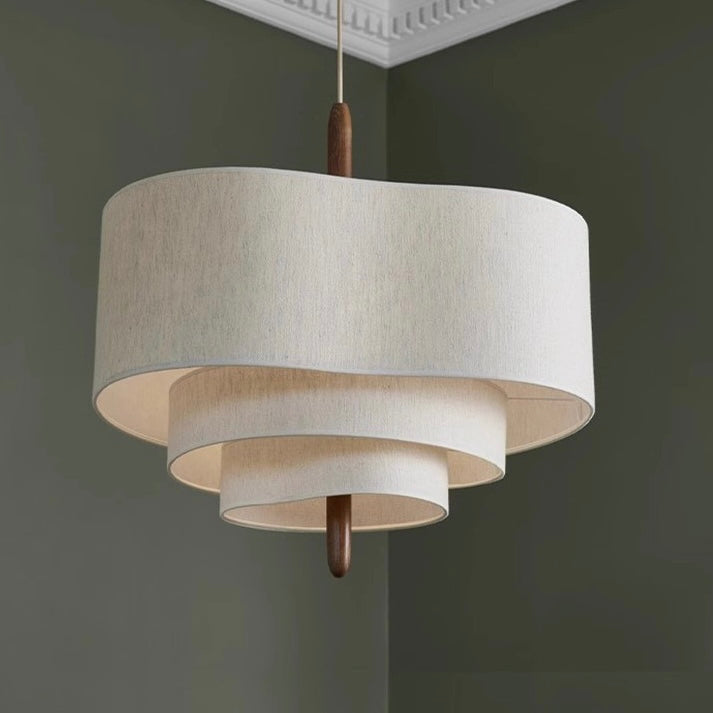 Nexa Pendant Light Scandinavian Natural Wood Cloth Living Room Bedroom