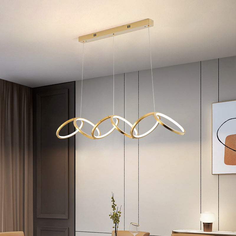 Elys Pendant Light Luxury Modern Metal Acrylic Living Room Bedroom
