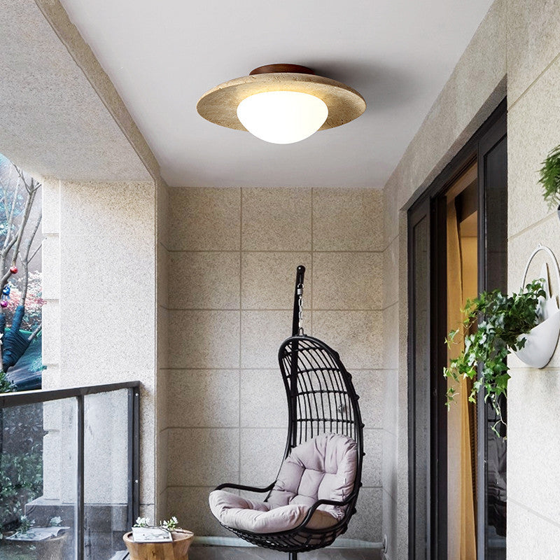 Noncu Ceiling Light Modern Wabi-Sabi Creative Arts Stone Living Room