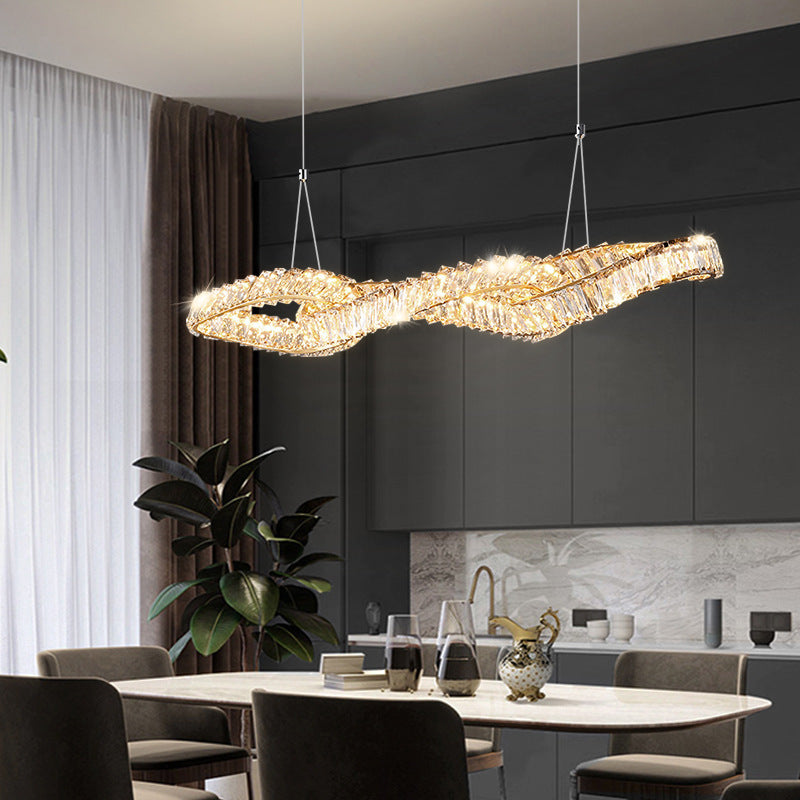 Aura Chandelier Luxe Crystal Opulent Design Living Room Bedroom
