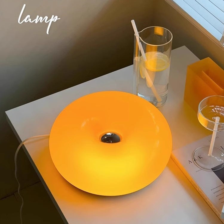 Halo Table Lamp Doughnut Modern Round Glass Living Room