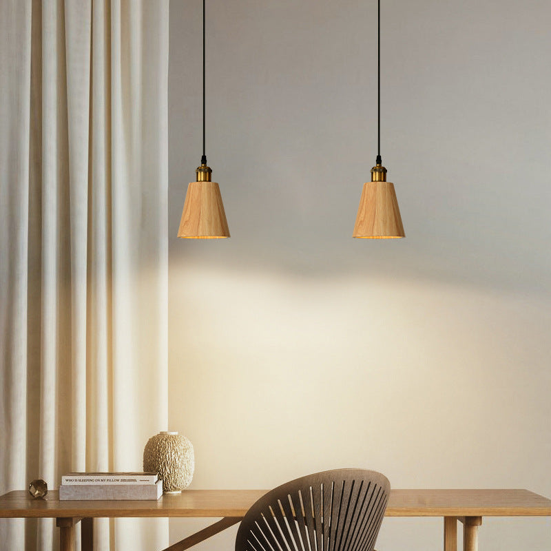 Mode Pendant Light Modern Wabi-Sabi Indoor Wood Living Room