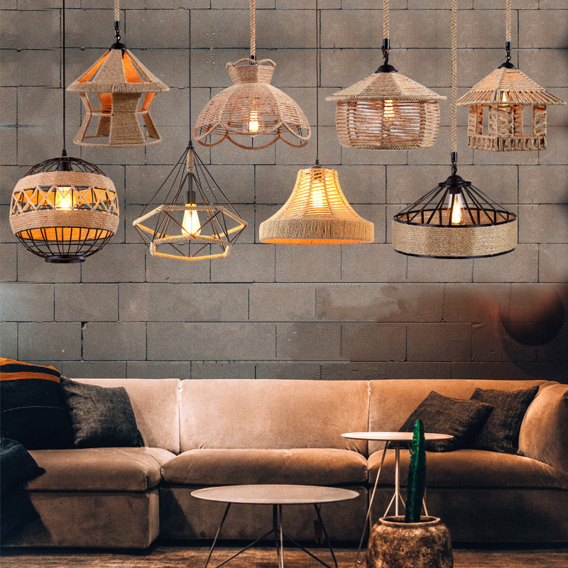 Noncu Pendant Vintage Handmade Twine Bedroom Living Room