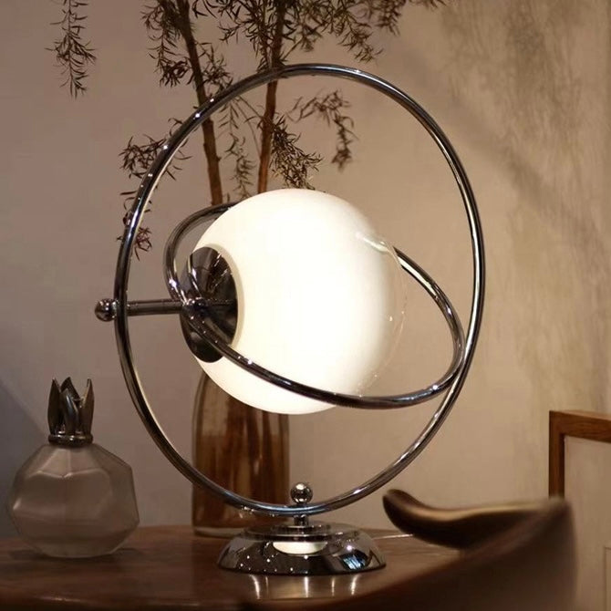 Yono Table Lamp Vintage Art Round Shade Indoor Glass Bedroom