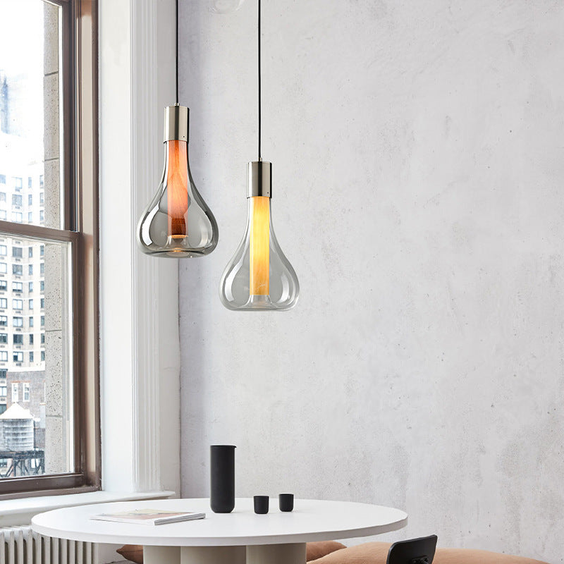 Halo Pendant Light Modern Designer Shade Metal Glass Living Room Bedroom