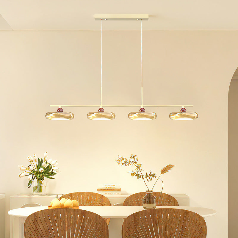 Yono Pendant Light Modern Creamy Style Line Acrylic Glass Living Room