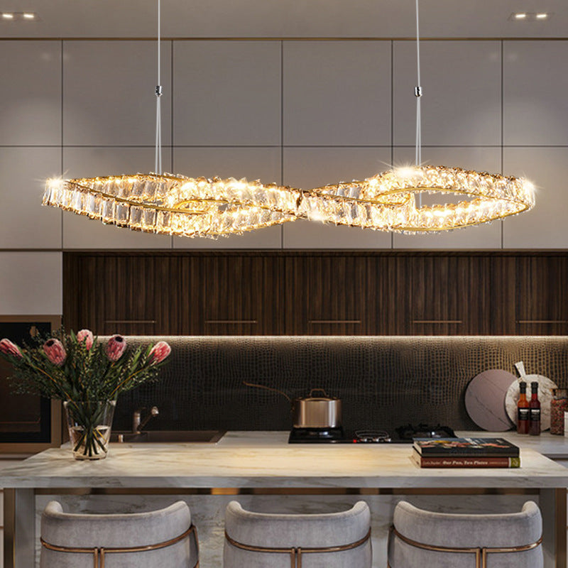 Aura Chandelier Luxe Crystal Opulent Design Living Room Bedroom