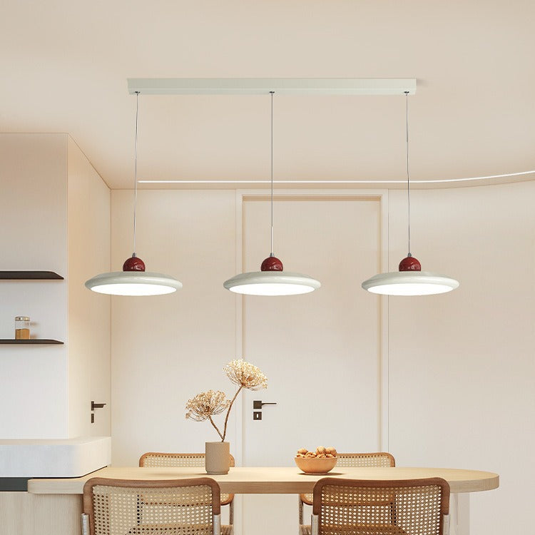 Yono Pendant Light Modern Simplicity 3 Head Cream Style Acrylic Living Room