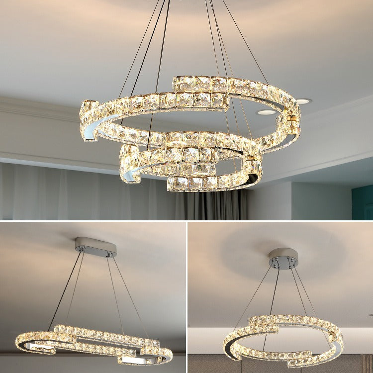 Aura Chandelier Luxury Elegant Crystal Living Room Bedroom
