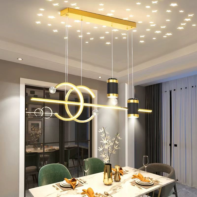 Elys Pendant Light Modern Linear Metal Bedroom Living Room
