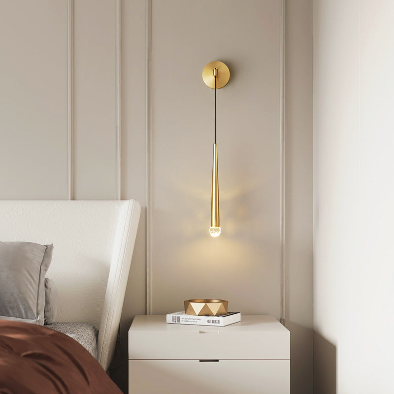 Mode Wall Lamp Modern Linear Gold Black Metal Living Room Bedroom
