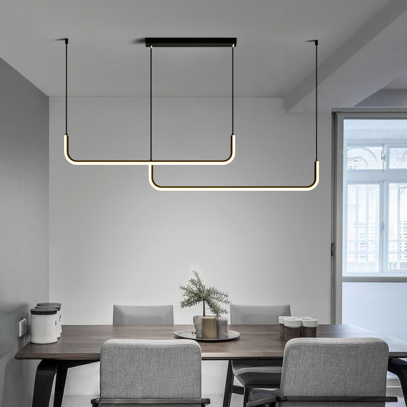 Elys Pendant Light Modern Linear Classic Metal Living Room Bedroom