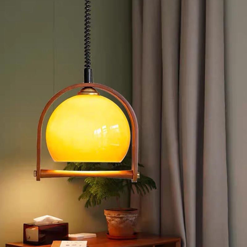 Mode Pendant Light Modern Telescoping Adjust Wood Living Room