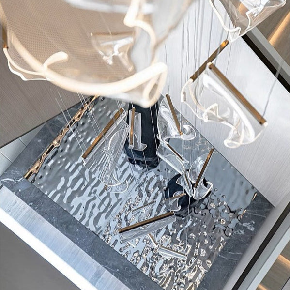 Aura Chandelier Luxury Modern Artist Disgner Acrylic Living Room