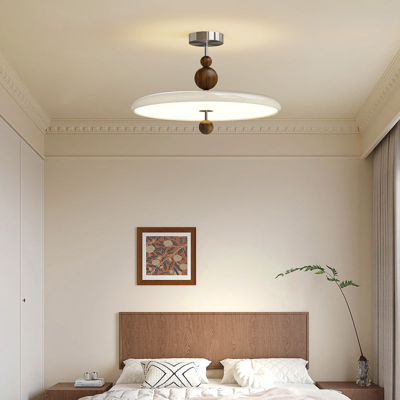 Zephyra Ceiling Light Wabi-Sabi Modern Walnut Cream Bedroom