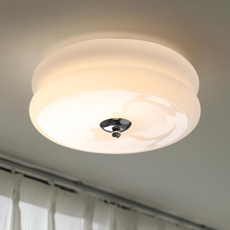 Halo Ceiling Light Medieval French Cream Breeze Simplicity Glass Bedroom