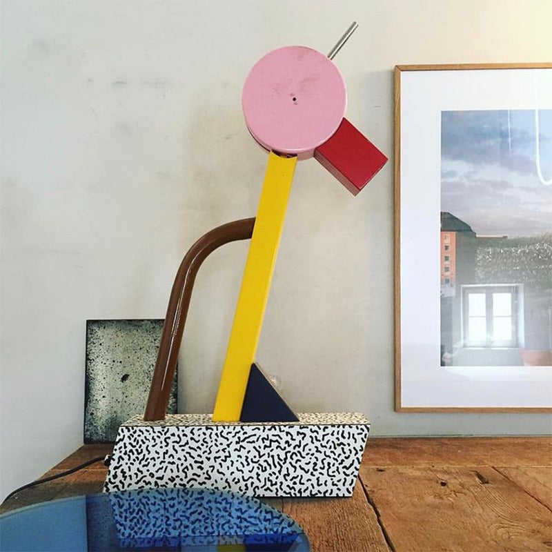 Yono Table Lamp Memphis Birdie Geometry Modern Metal Bedroom
